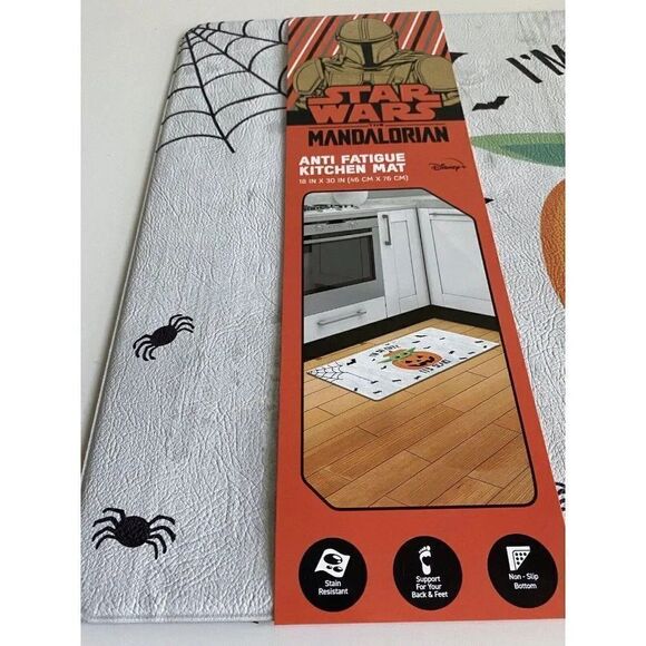 Star Wars Mandalorian Baby Yoda Anti Fatigue Kitchen Mat Grogu Halloween NEW - Picture 2 of 9